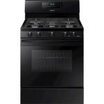 Samsung - 5.8 Cu. Ft. Self-Cleaning Freestanding Gas Convection Range - Black - Front_Standard