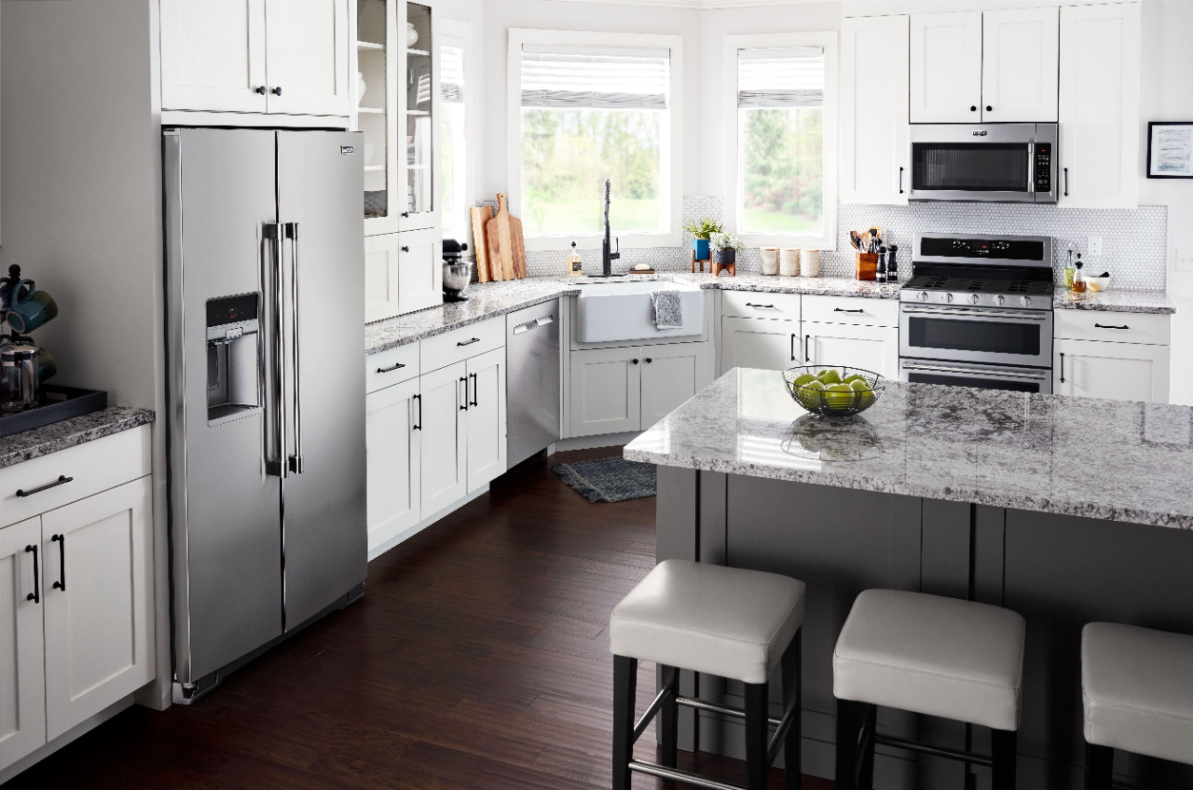 Alt View 16. Maytag - 6.0 Cu. Ft. Self-Cleaning Freestanding Fingerprint Resistant Double Oven Gas Convection Range - Stainless steel.