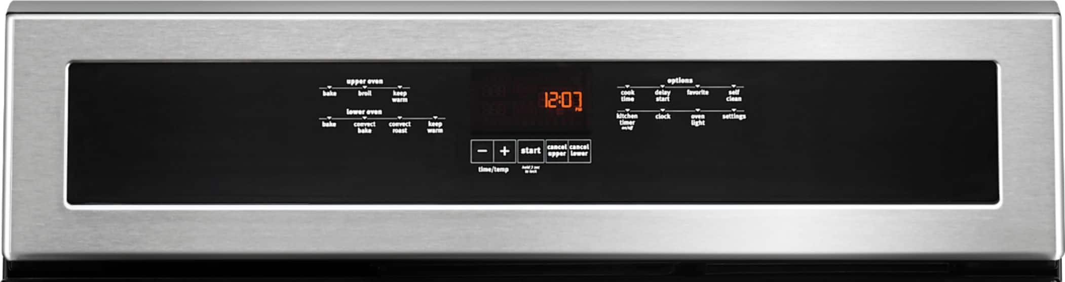 Alt View 1. Maytag - 6.0 Cu. Ft. Self-Cleaning Freestanding Fingerprint Resistant Double Oven Gas Convection Range - Stainless steel.