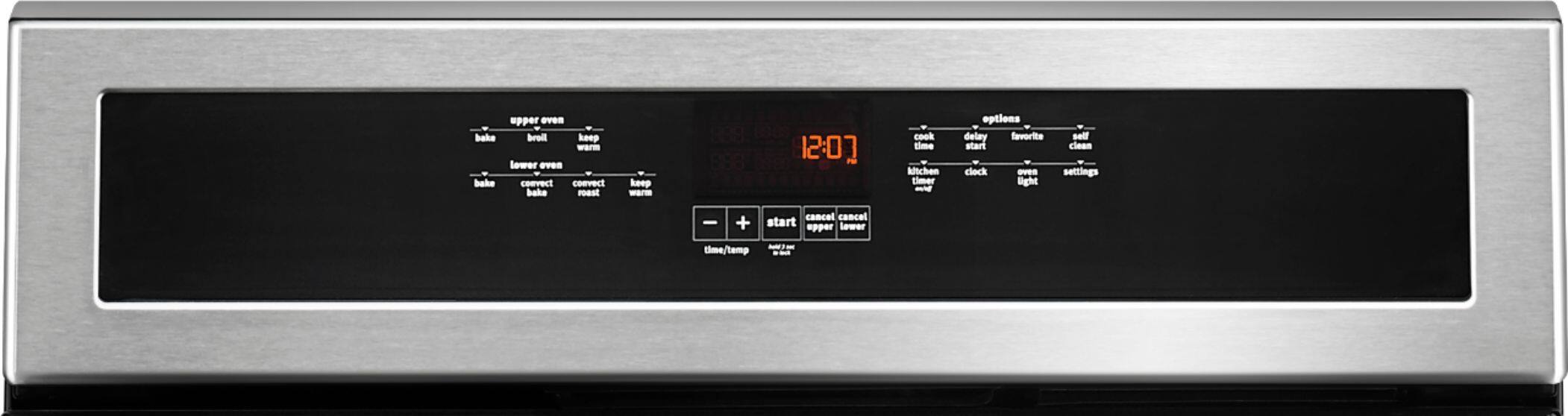 Alt View 1. Maytag - 6.0 Cu. Ft. Self-Cleaning Freestanding Fingerprint Resistant Double Oven Gas Convection Range - Stainless steel.