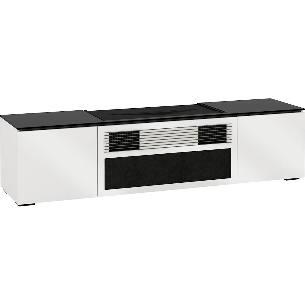 Angle View: Salamander Designs - Miami A/V Cabinet for Sony VZ1000ES Ultra-Short Throw Projector - Gloss-White/Black