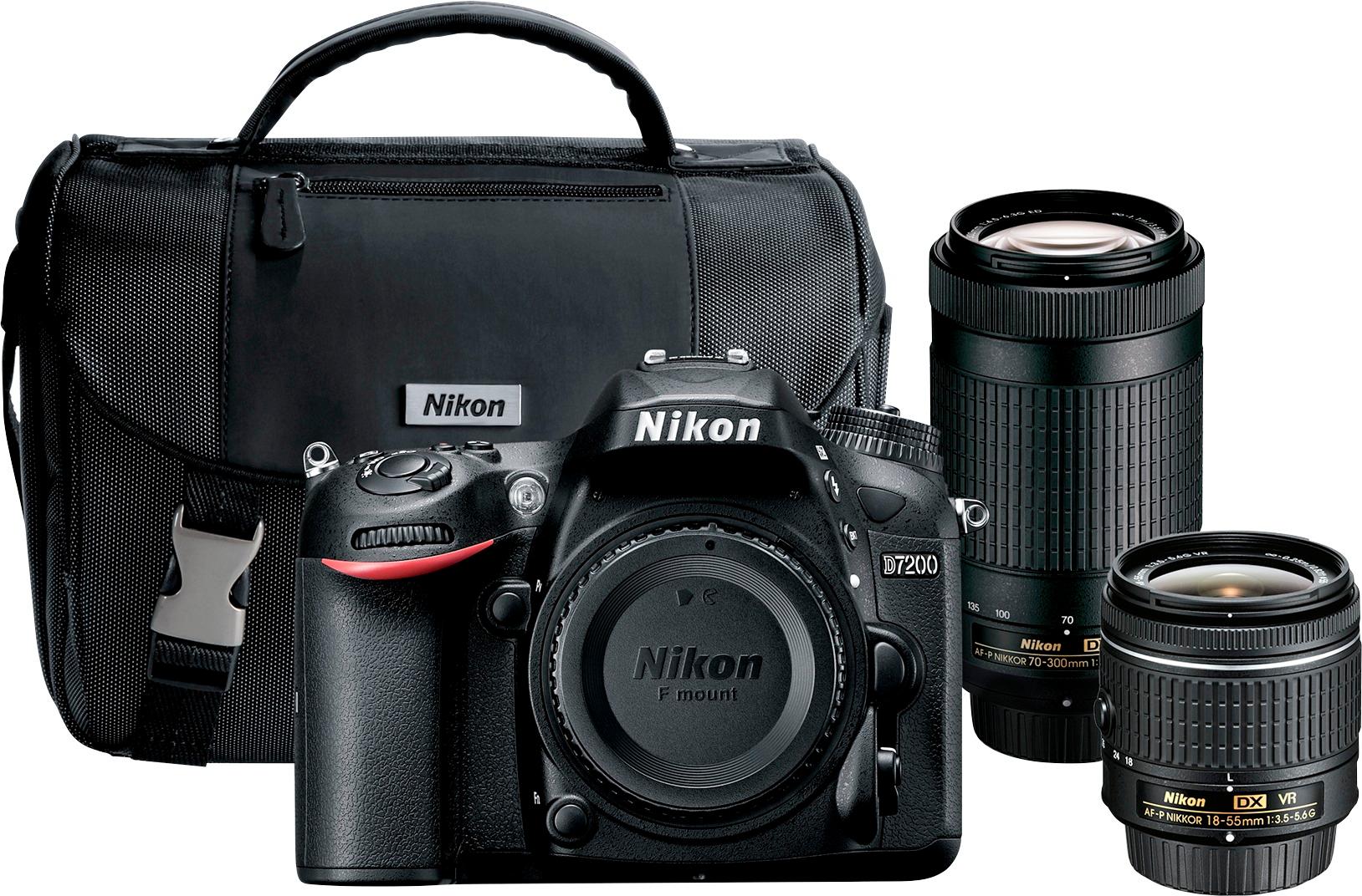Best Buy: Nikon D7200 DSLR Camera with 18-55mm and 70-300mm Lenses ...