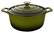 Angle. La Cuisine - Cast -Iron Round Covered Casserole 3.7 qt - Green.