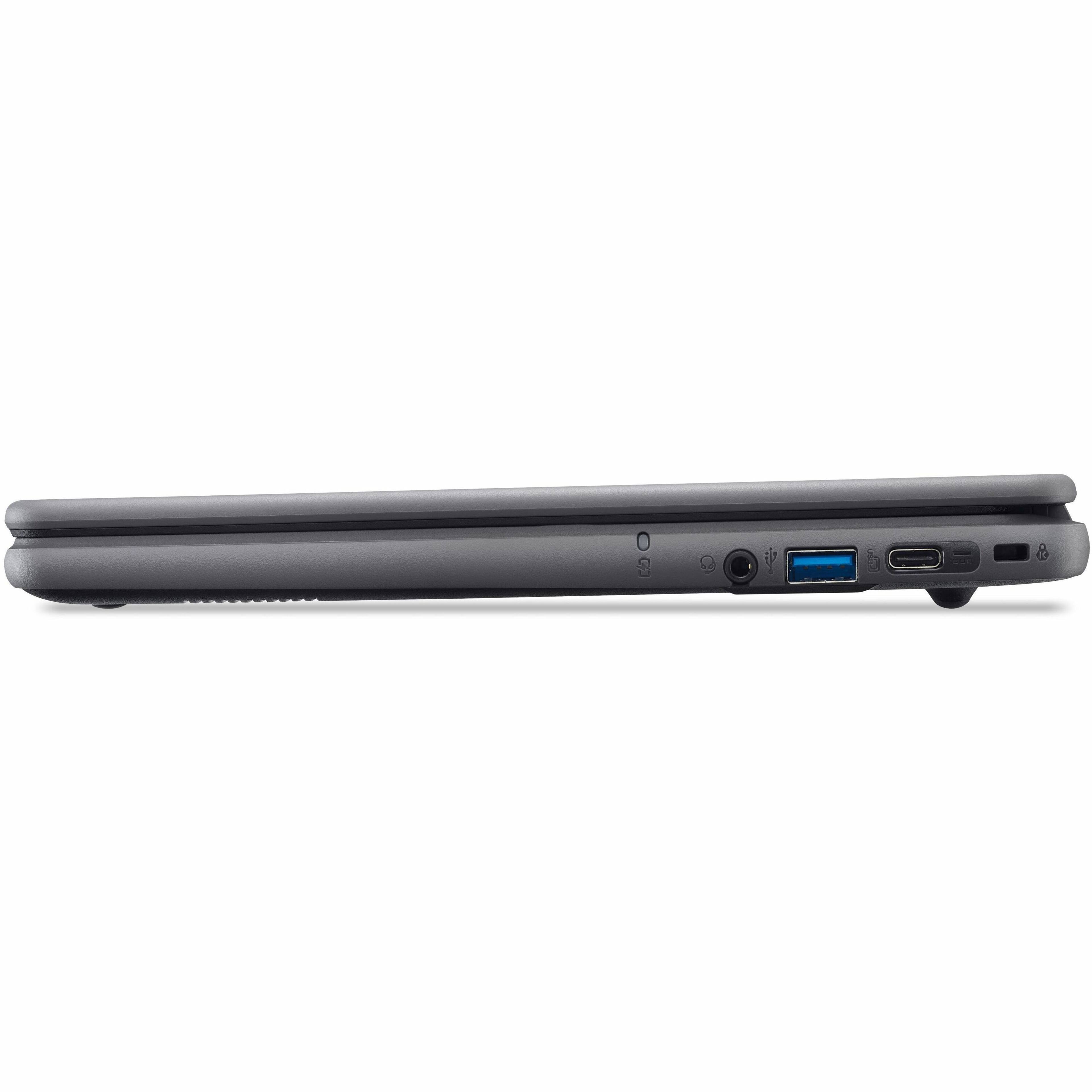 Left. Acer - Chromebook 511 C737T 11.6" TFT LCD 1366 x 768 (HD) Touch Screen Laptop - Intel with 8GB Memory - 64 GB eMMC - Black.