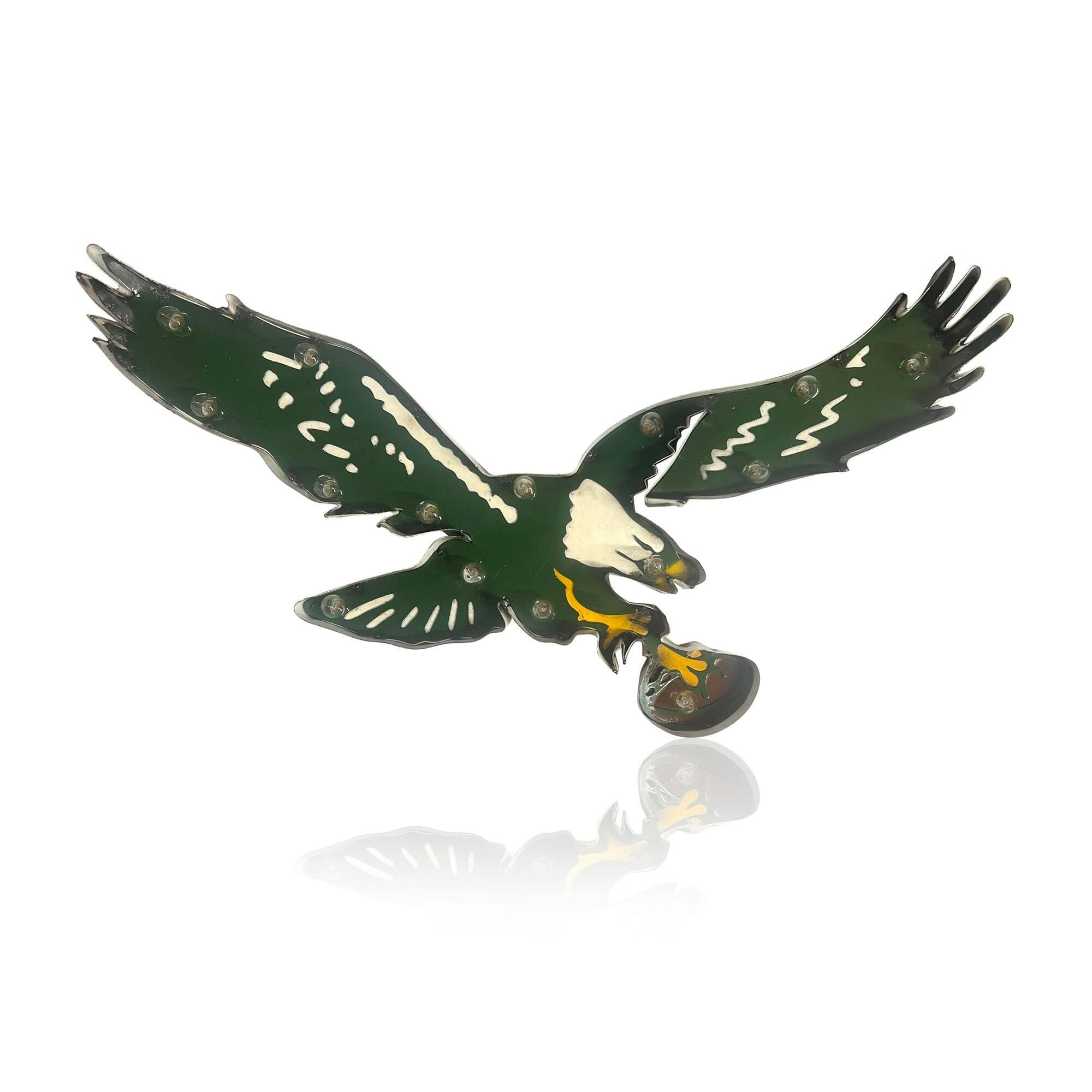 Philadelphia Eagles Logo Lighted Recycled Metal Sign