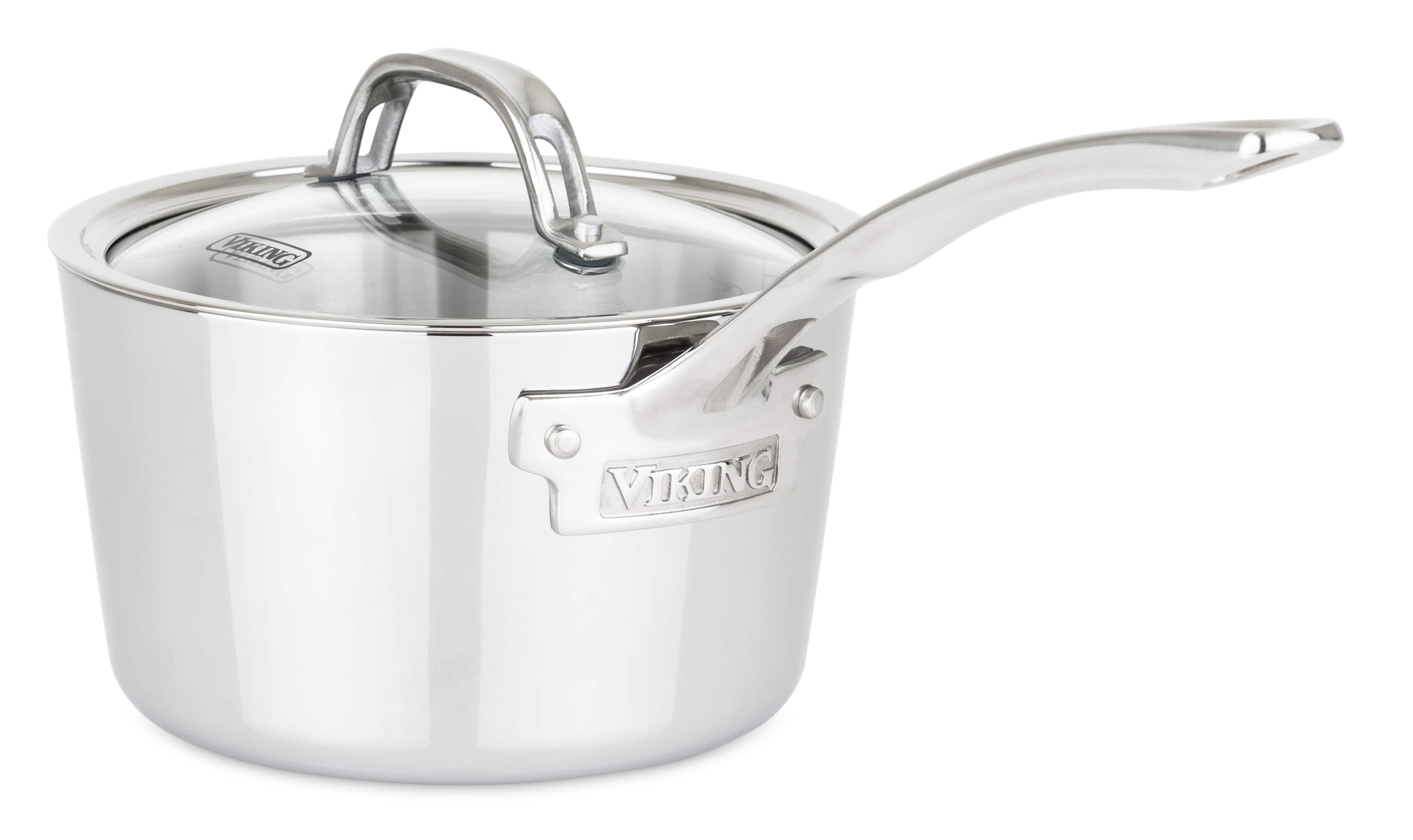 Alt View 17. Viking - Contemporary 3 Ply 10 Piece Cookware Set- Mirror - Stainless Steel.