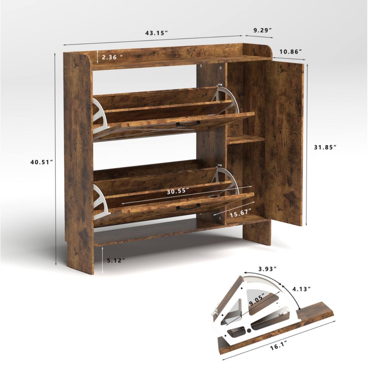 43.15"  
9.29"  
2.36"  
10.86"  
31.85"  
40.51"  
30.55"  
15.67"  
5.12"  
3.93"  
9.05"  
4.13"  
16.1"