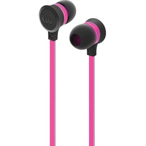 Front Standard. iLuv - Glow-In-The-Dark High Performance Earphones - Pink.