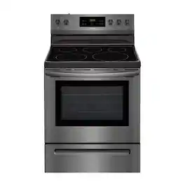 Frigidaire - 5.3 Cu. Ft. Self-Cleaning Freestanding Electric Range - Black Stainless Steel