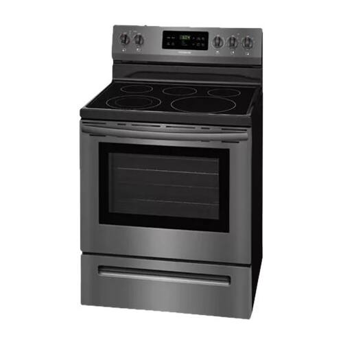 Alt View 11. Frigidaire - 5.3 Cu. Ft. Self-Cleaning Freestanding Electric Range - Black Stainless Steel.