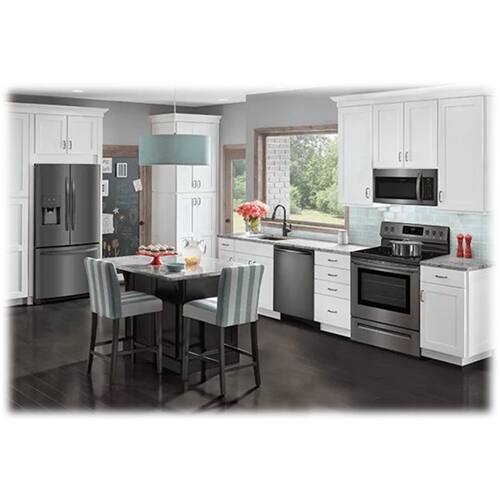 Alt View 13. Frigidaire - 5.3 Cu. Ft. Self-Cleaning Freestanding Electric Range - Black Stainless Steel.