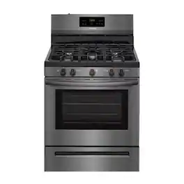 Frigidaire - 5.0 Cu. Ft. Freestanding Gas Range with Self-cleaning - Black Stainless Steel