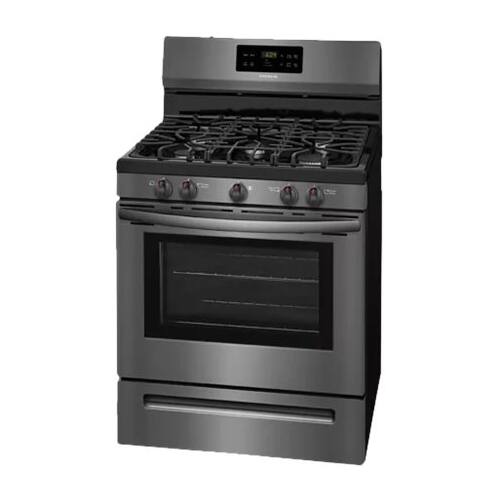 Alt View 11. Frigidaire - 5.0 Cu. Ft. Self-Cleaning Freestanding Gas Range - Black Stainless Steel.