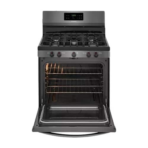 Alt View 14. Frigidaire - 5.0 Cu. Ft. Self-Cleaning Freestanding Gas Range - Black Stainless Steel.
