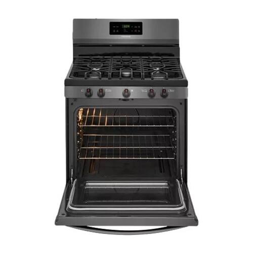 Alt View 14. Frigidaire - 5.0 Cu. Ft. Self-Cleaning Freestanding Gas Range - Black Stainless Steel.