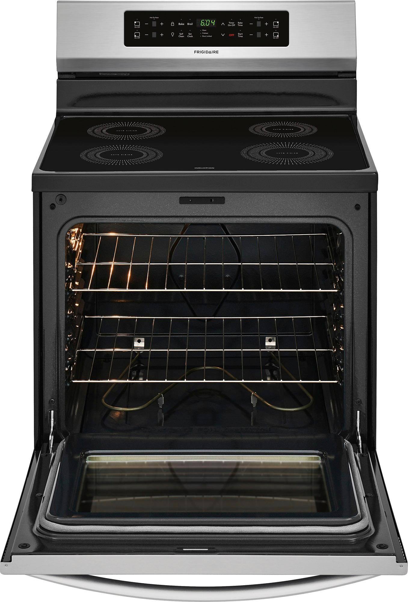 Alt View 11. Frigidaire - 5.4 Cu. Ft. Self-Cleaning Freestanding Electric Induction Range - Stainless steel.