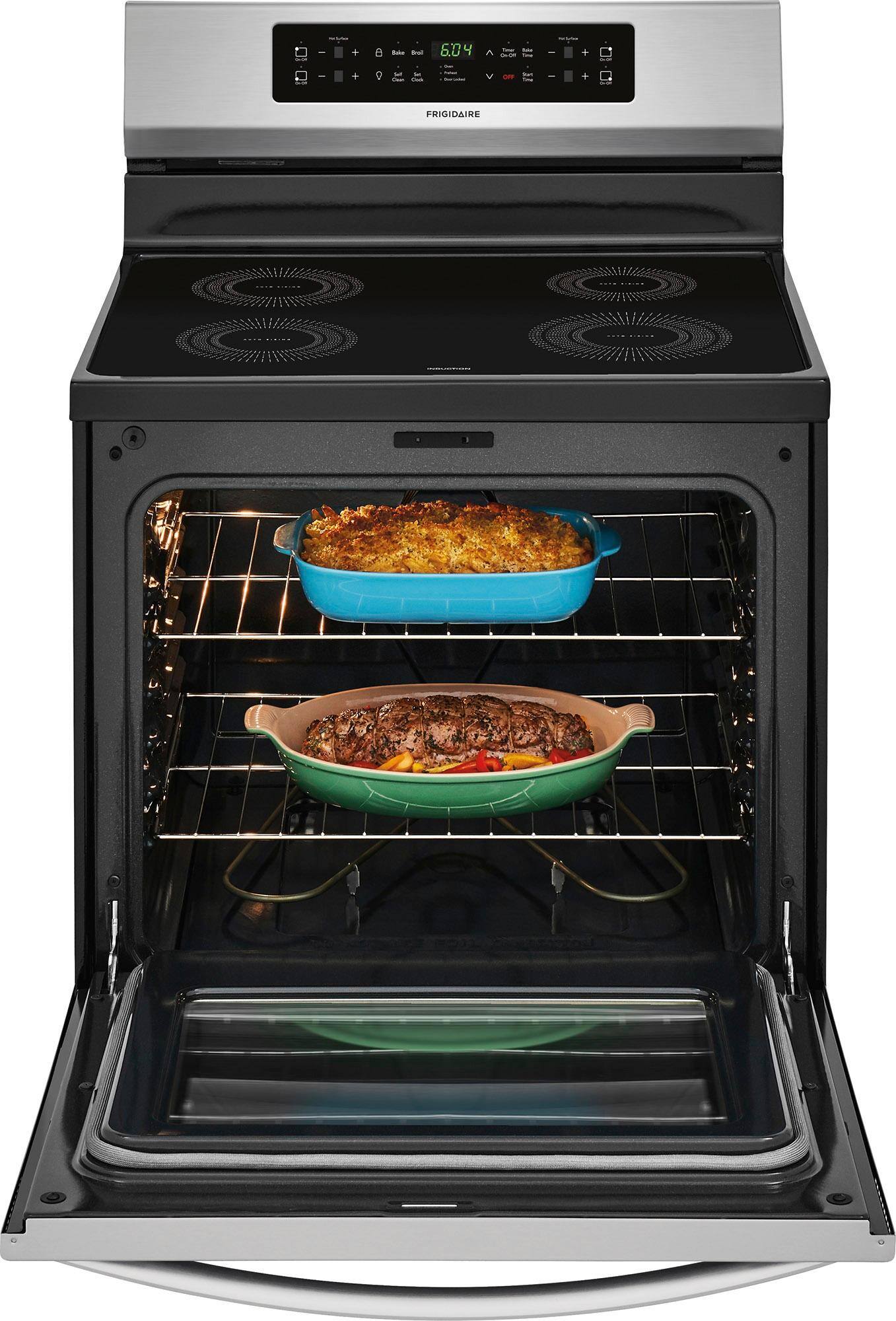 Alt View 12. Frigidaire - 5.4 Cu. Ft. Self-Cleaning Freestanding Electric Induction Range - Stainless steel.