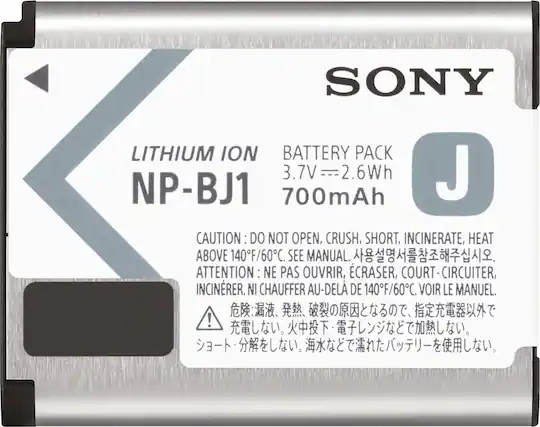 Front. Sony - Lithium-Ion Replacement Battery for Sony RX0 - Gray.