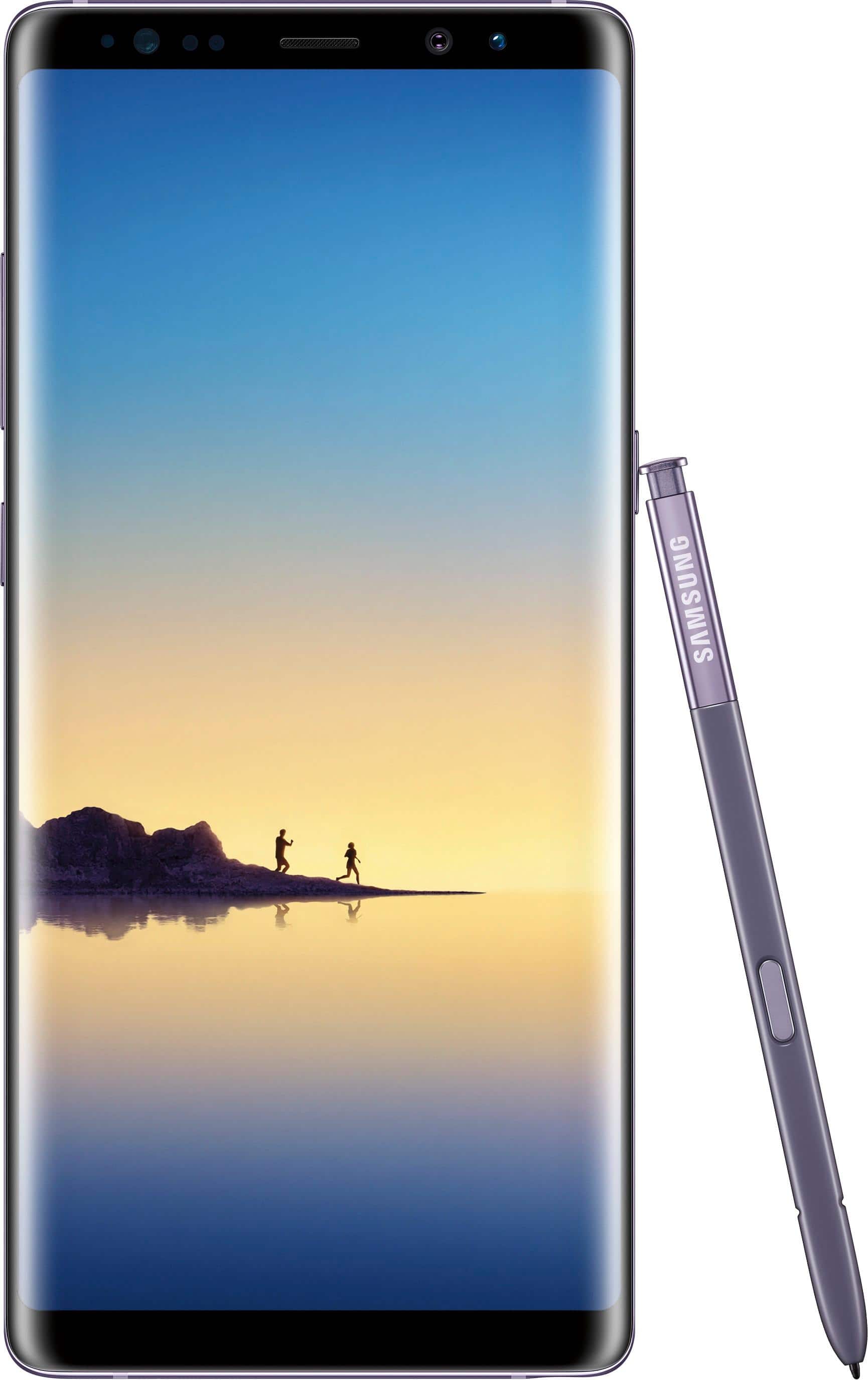 Front. Samsung - Geek Squad Certified Refurbished Galaxy Note8 4G LTE with 64GB Memory Cell Phone (Unlocked) - Orchid Gray.