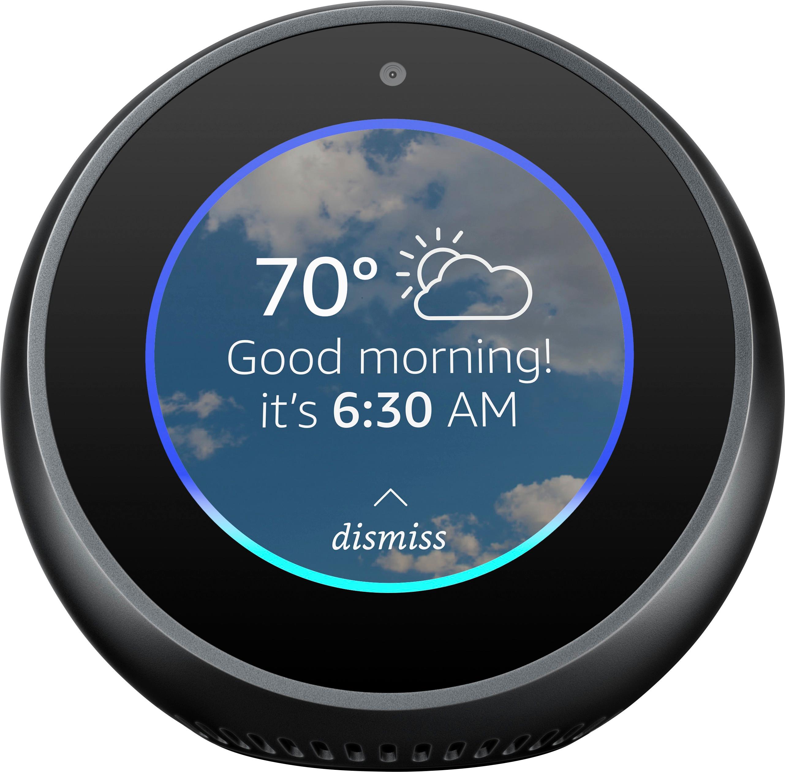 bias embargo unfathomable Best Buy: Amazon Echo Spot smart alarm clock with Alexa Black B073SQYXTW