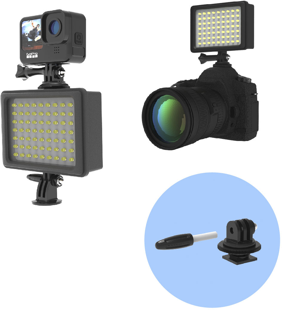Digipower RGB On Camera Portable Video Light with Built-in 4000mAh  Powerbank 21 Lighting Effects, 3200K-5600K LCD Screen DP-VLRGB - Best Buy