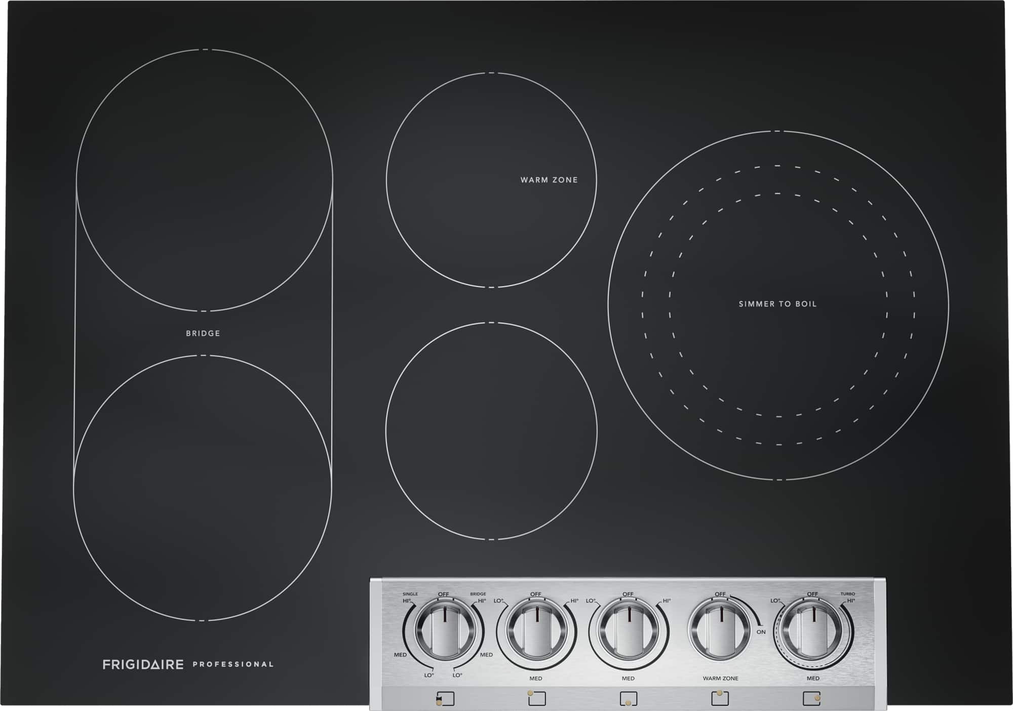 Frigidaire - Professional 30" Electric Cooktop - Stainless Steel - Front_Zoom