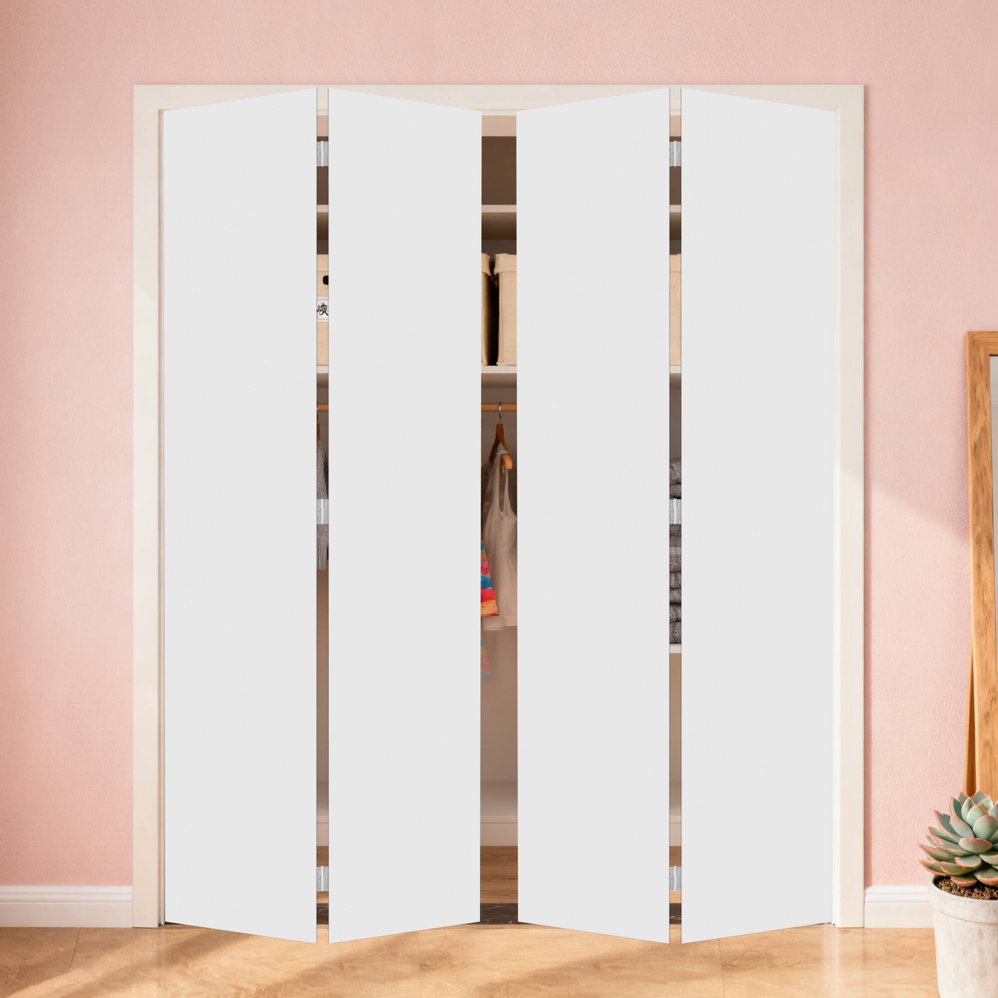 Alt View 2. Boyel Living - Milk White Modern 2-Panel Barn Sliding Door 30-in L x 0.75-in W x 80-in H with Hardware Kit - Milk White.