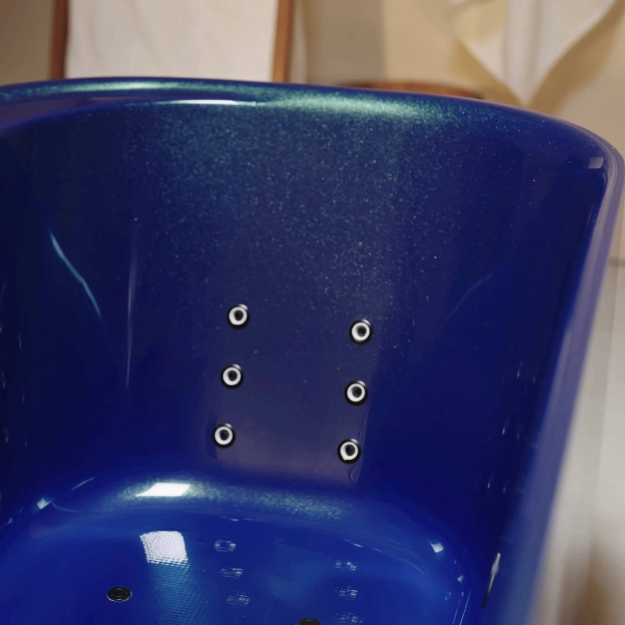 Alt View 6. Empava - 67 in. x 31.5 in. Center Drain Combination 16 Water and 12 Air Bubble Jets Bathtub Freestanding Whirlpool Bath in Blue - Blue.