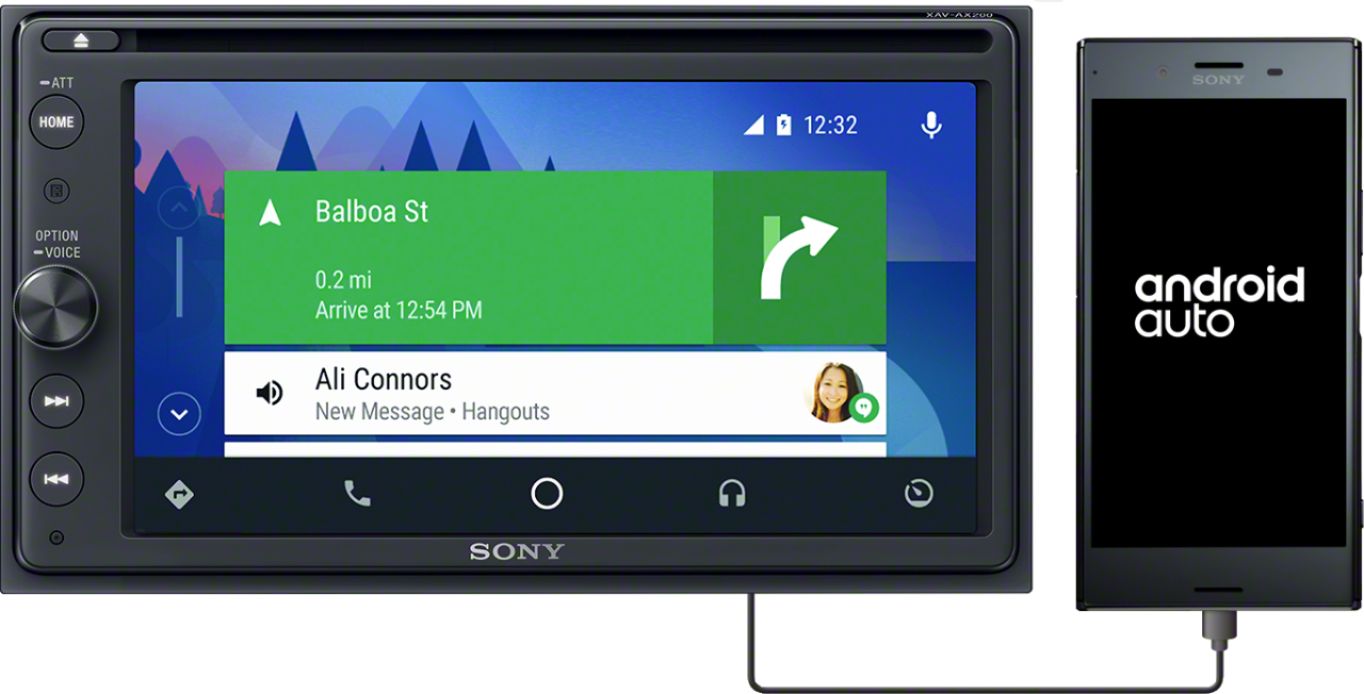 Best Buy: Sony 6.4 Android Auto/Apple CarPlay™ with SiriusXM Tuner  Built-in Bluetooth In-Dash DVD/DM Receiver Black XAVAX200SXM
