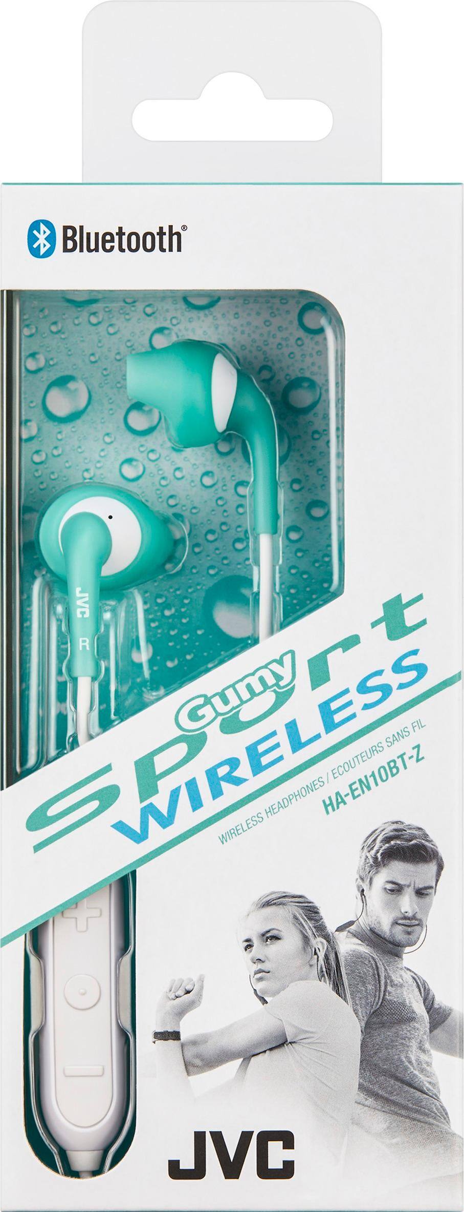 Alt View 11. JVC - HA EN10BT Gumy Sport Wireless In-Ear Headphones - White/Green.