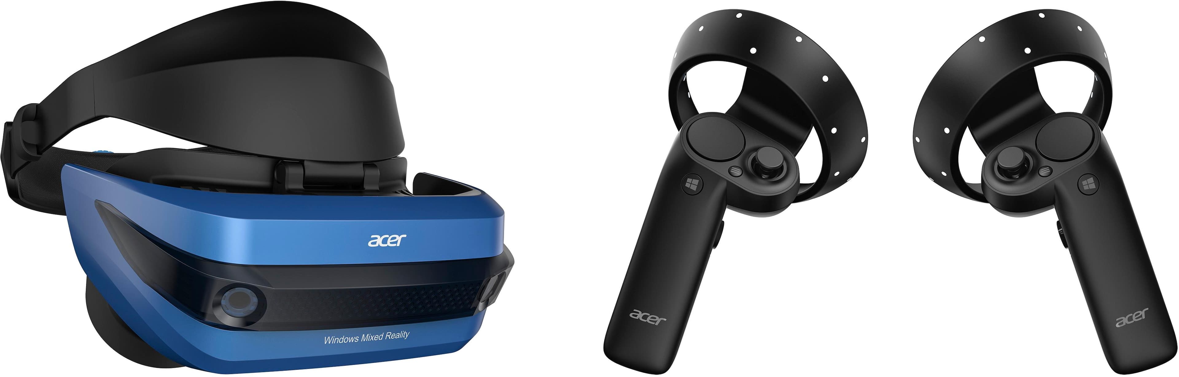 Front. Acer - Mixed Reality Headset and Controllers for Compatible Windows PCs.