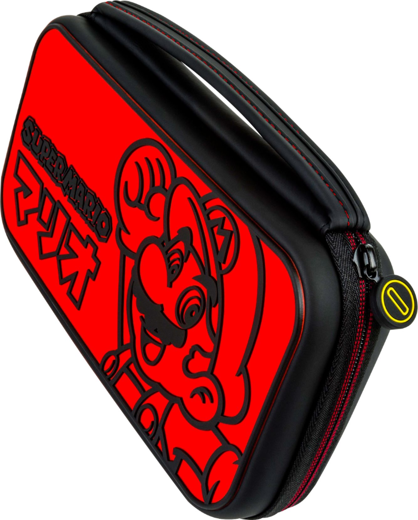 Best Buy Pdp Mario Kana Edition Deluxe Console Case For Nintendo Switch Black Red 500 051