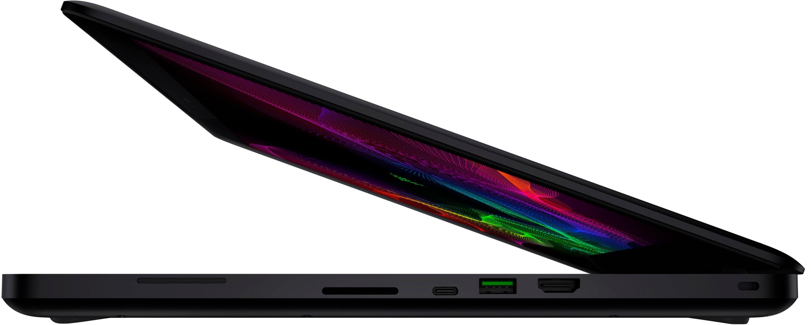 Alt View 3. Razer - Blade Pro 17.3" Gaming Laptop - Intel Core i7 - 16GB Memory - NVIDIA GeForce GTX 1060 - 2TB Hard Drive + 256GB SSD - Black CNC Aluminum.