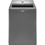 Maytag - 4.7 Cu. Ft. 11-Cycle High-Efficiency Top-Loading Washer - Metallic Slate - Front_Standard