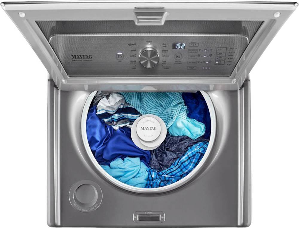 Alt View 13. Maytag - 4.7 Cu. Ft. 11-Cycle High-Efficiency Top-Loading Washer - Metallic Slate.