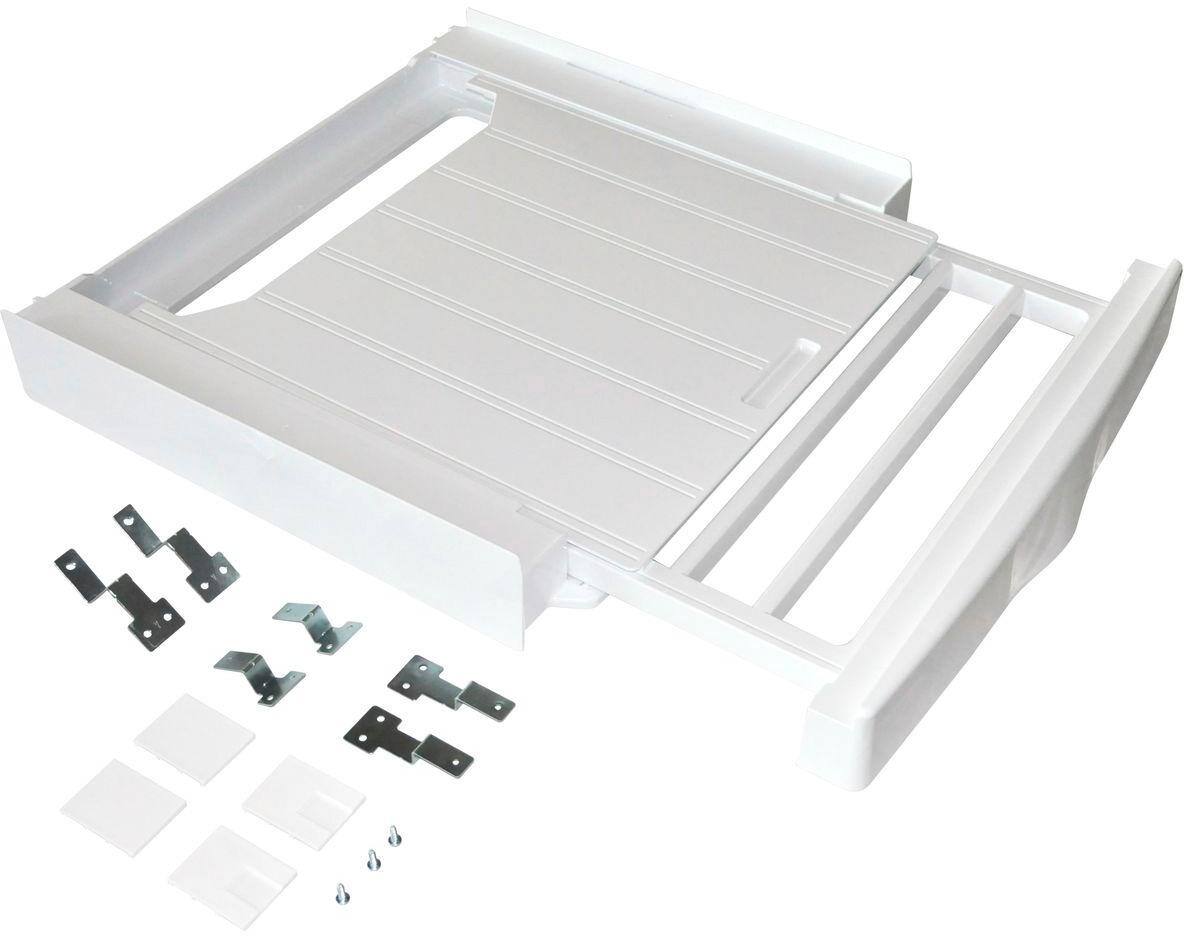 Front. Whirlpool - Stack Kit for 24" Front Load Washer/Dryer - White.
