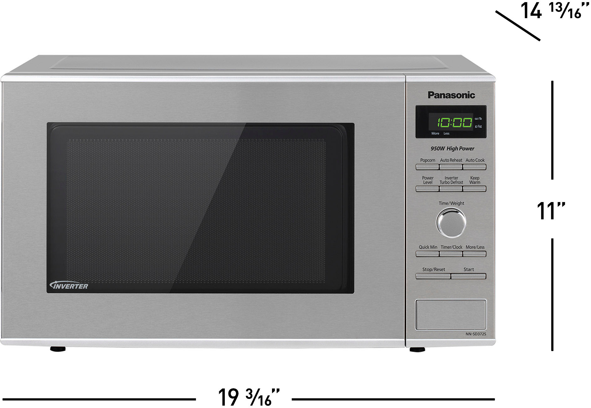  Panasonic Microwave Oven NN-SD372S Stainless Steel