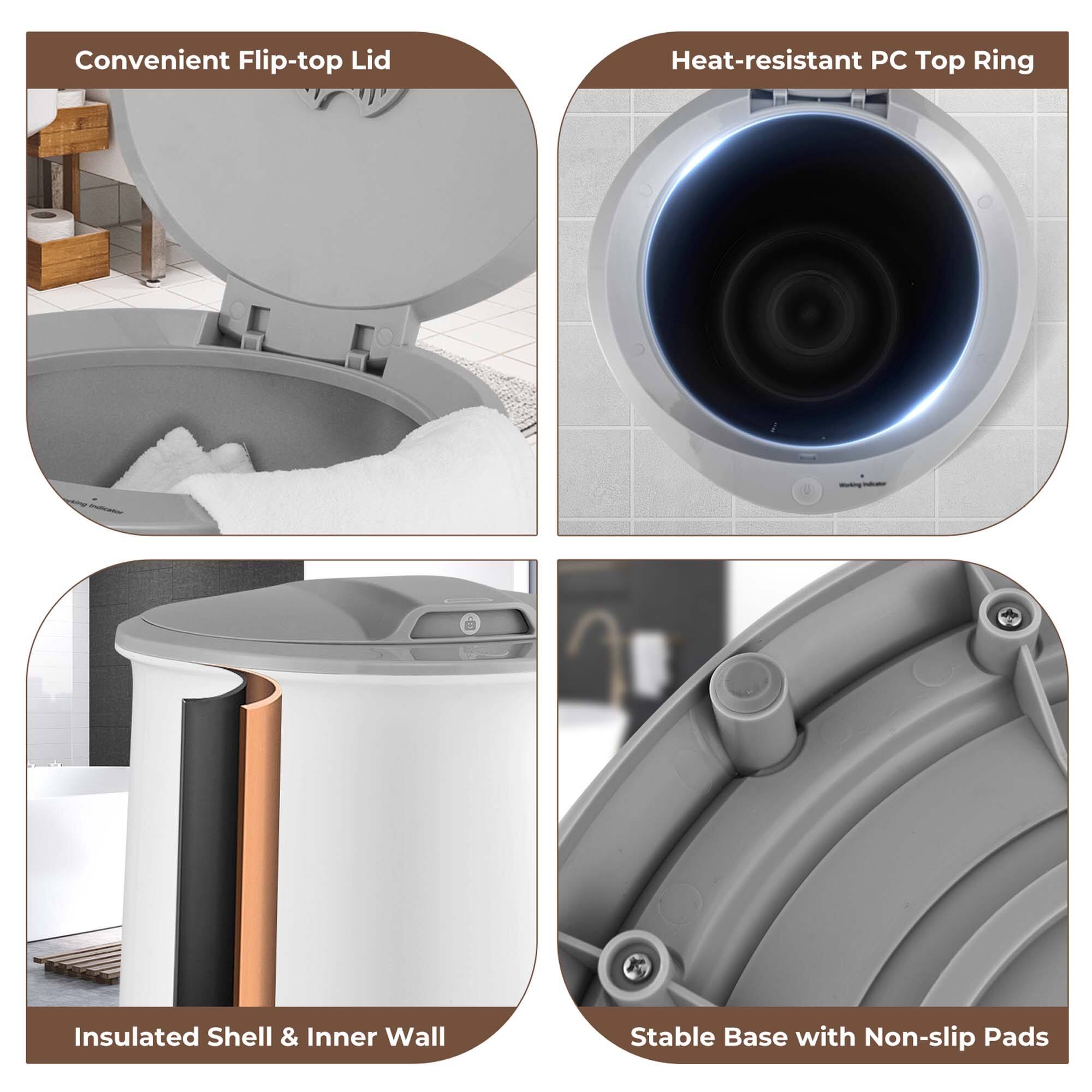 Convenient Flip-top Lid  
Heat-resistant PC Top Ring  
Insulated Shell & Inner Wall  
Stable Base with Non-slip Pads
