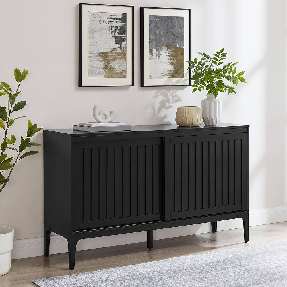 Alt View 6. Crosley Furniture - Asher Sideboard - Matte Black.