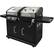 Angle. Unbranded - Gas and Charcoal Grill - Black.