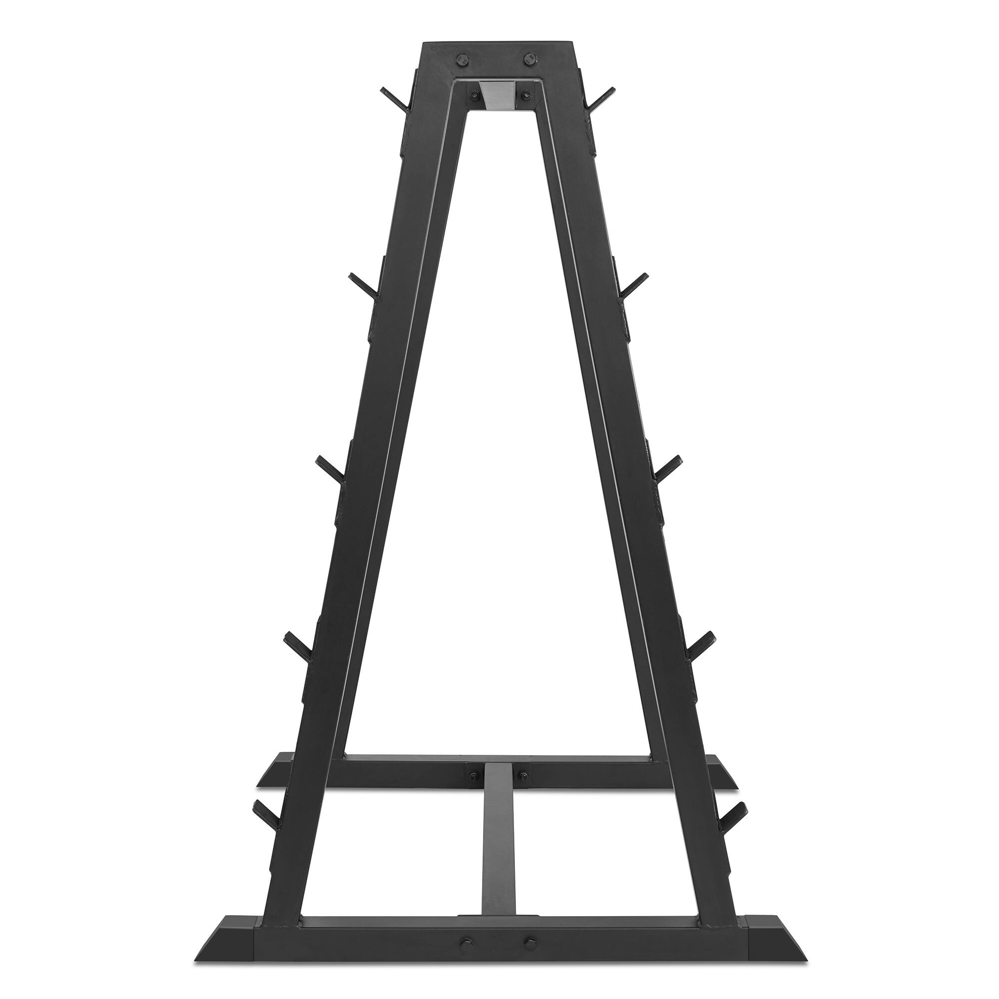 Alt View 2. Philosophy Gym - 10-Bar Fixed Barbell Weight Rack - Heavy-Duty Storage - Black.