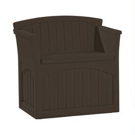 Suncast - 31 Gallon Patio Seat Outdoor Storage and Bench Chair, PB2600J - Java