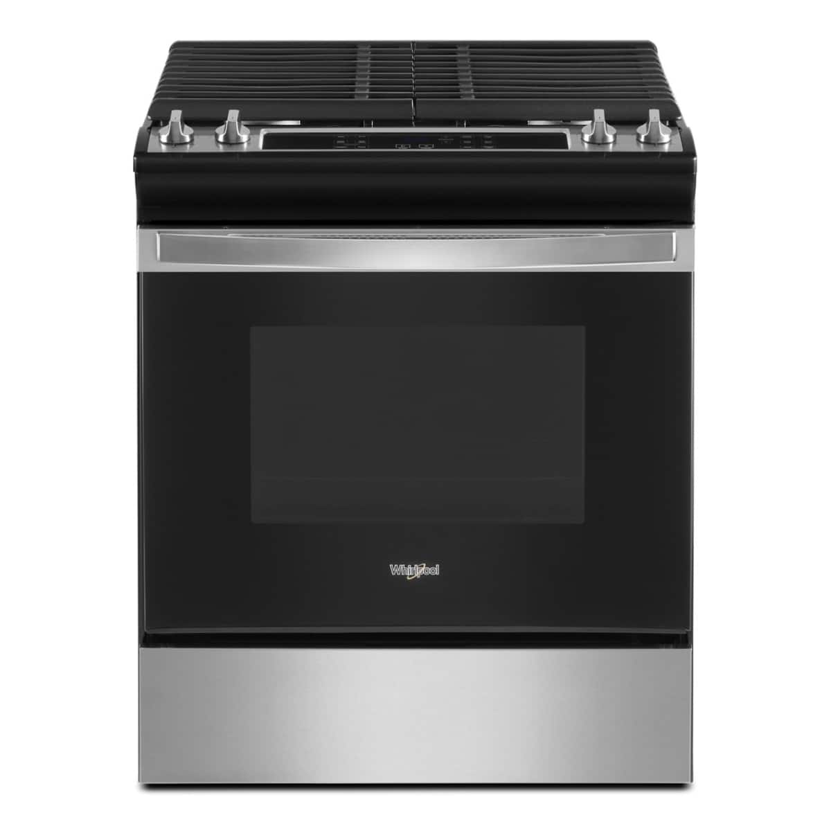 5.0 Cu. Ft. Whirlpool Gas Range with Frozen Bake Technology - Stainless Steel - Stainless Steel - Front_Zoom