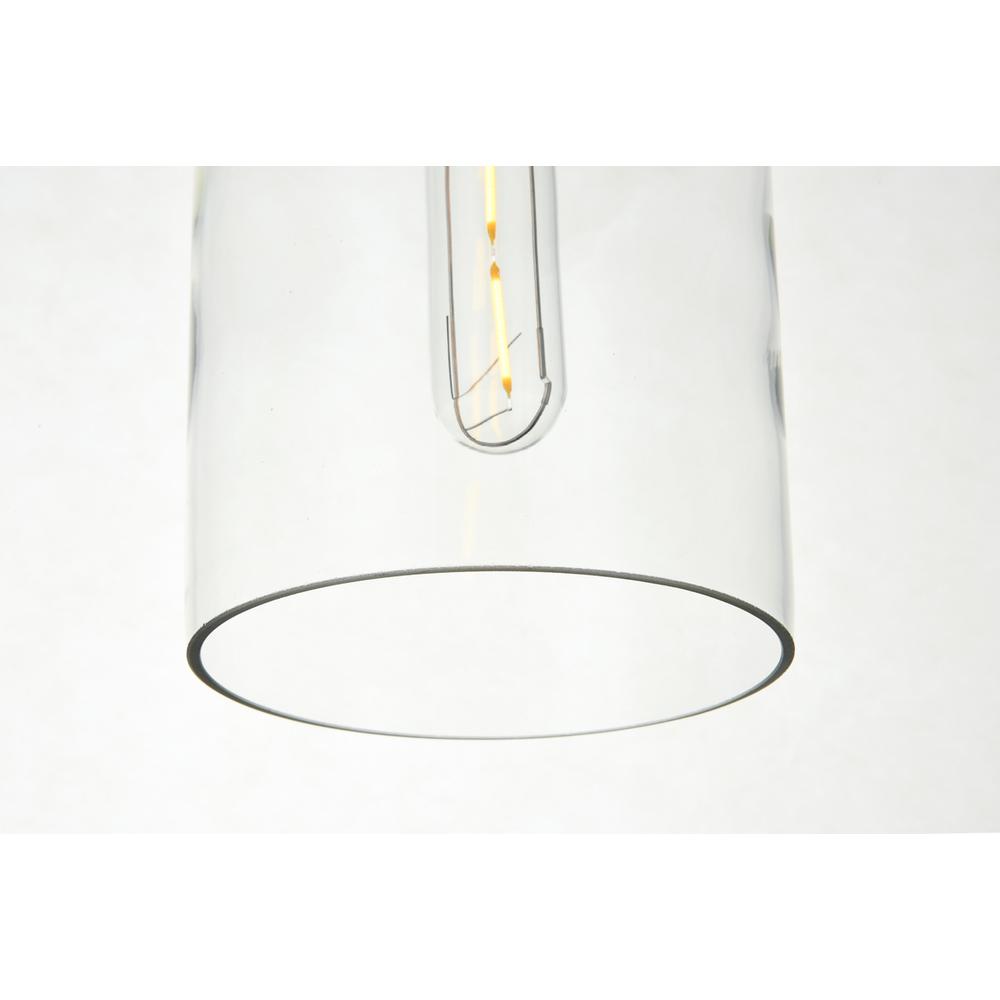 Alt View 1. Living District - Ashwell 1 Light Black Pendant With Clear Glass - Black And Clear.