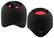Front Standard. DBEST London - Duo Bluetooth Mini Speaker Set - Rubberized Black.