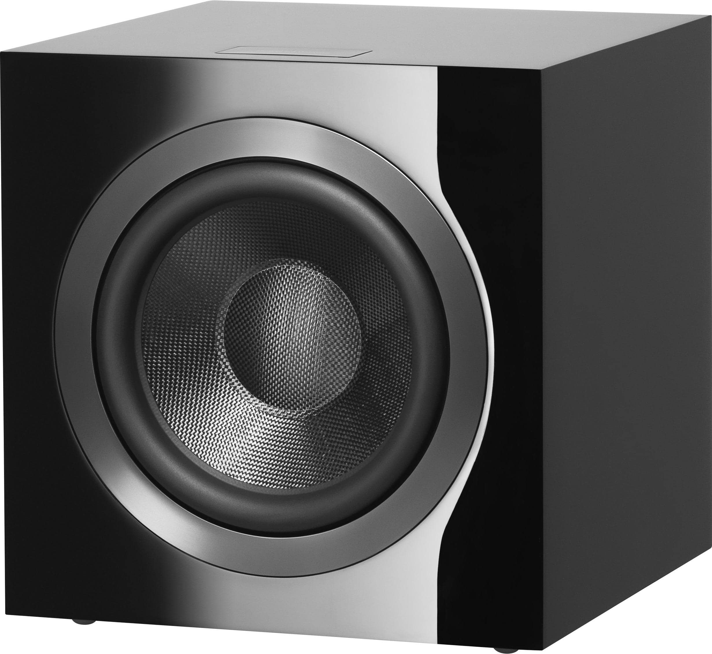Angle. Bowers & Wilkins - 700 Series 10" 1000W Powered Subwoofer - Gloss black.