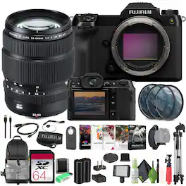 Bundle - Fujifilm - GFX100S II Mirrorless Medium Format Camera +GF 32-64mm f/4 R LM WR Lens - Advanced