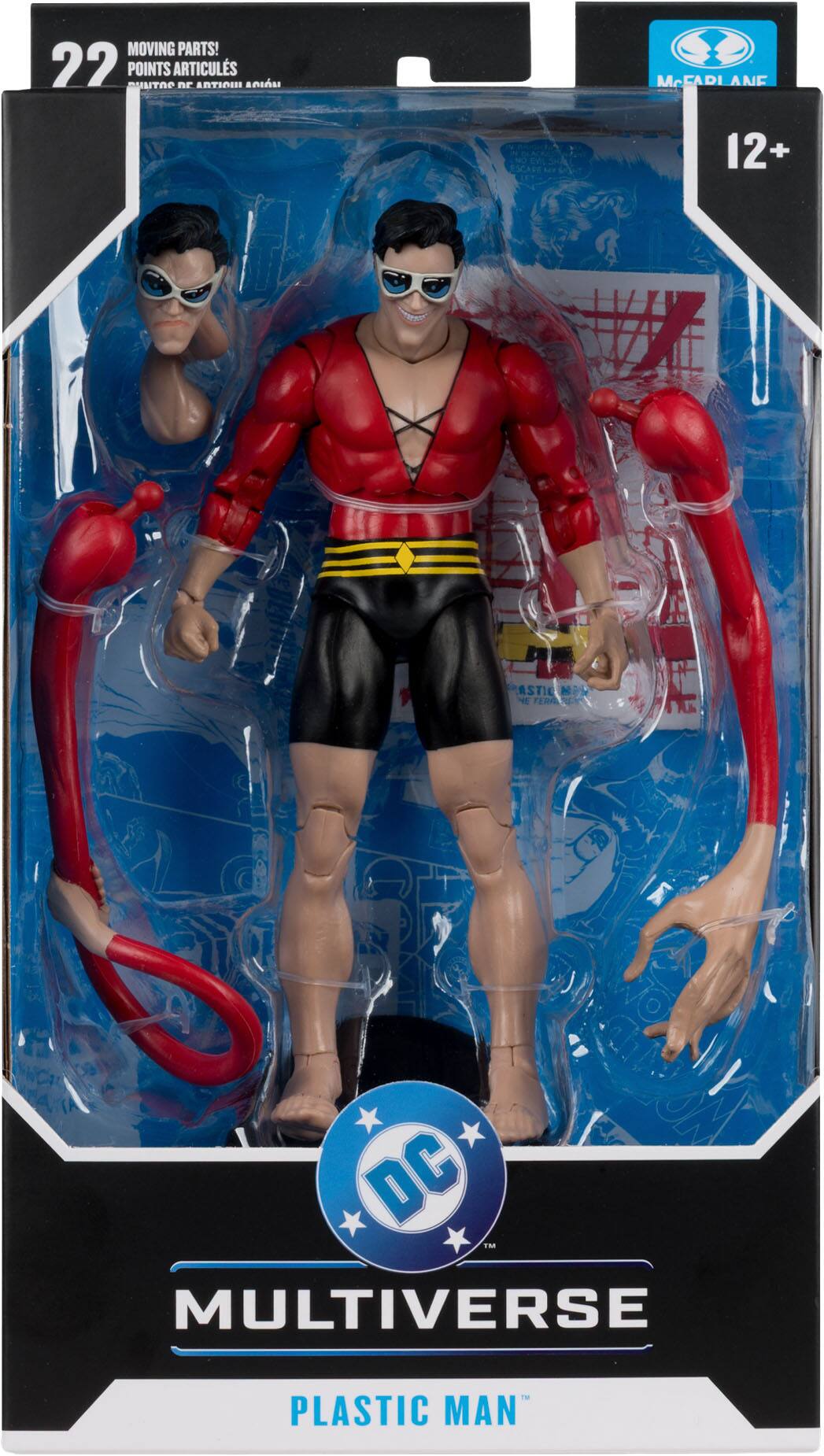 MOVING PARTS!  
22 POINTS ATTICULS or ARTICLES articulés  
McFARLANE  
12+  
7  
PASTIC BY 45 FERM  
DC EM MULTIVERSE  
PLASTIC MAN