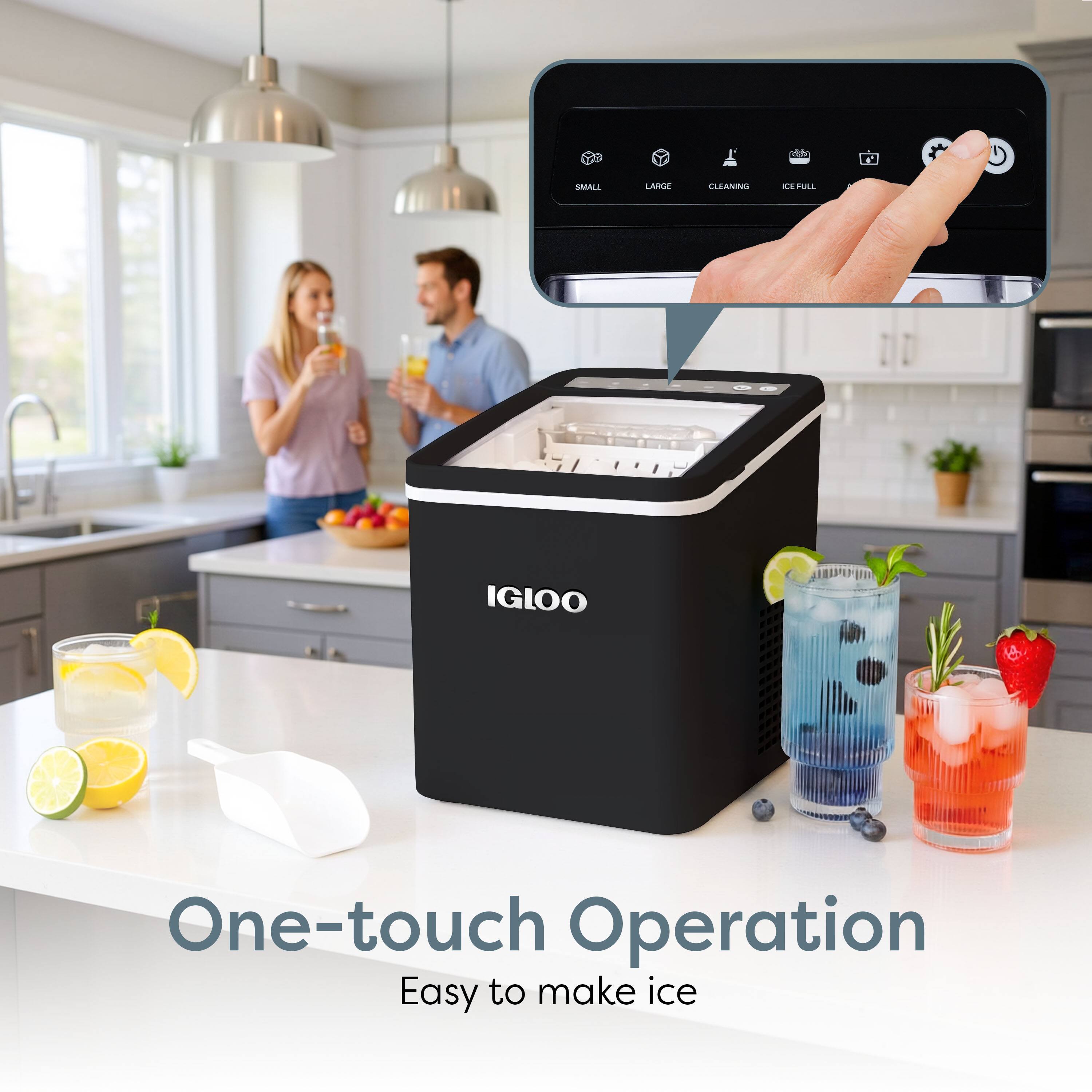 One-touch Operation  
Easy to make ice