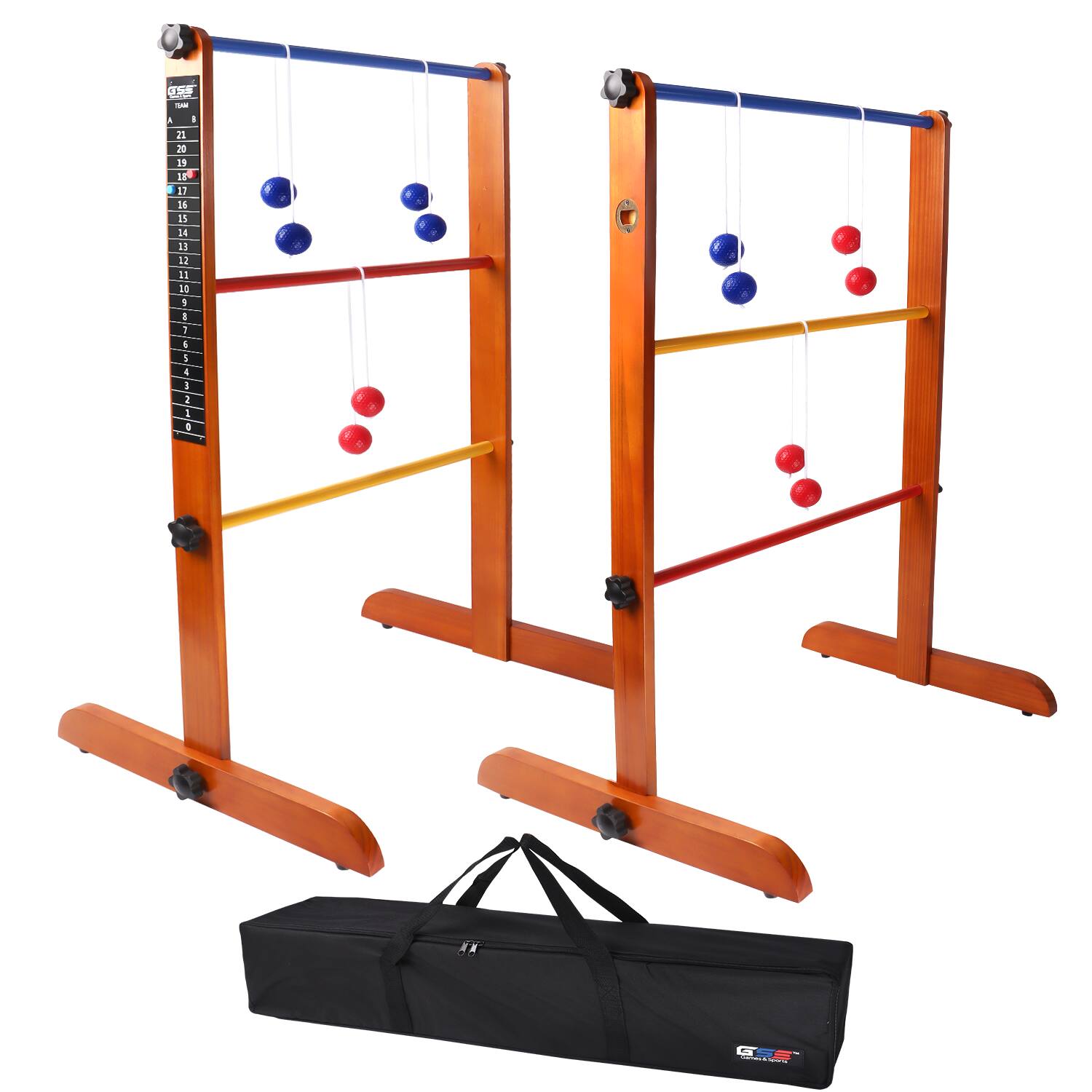 GSE Games & Sports Expert - Premium Solid Wood Ladder Ball Toss Game Set with Ladder Ball Bolas & Carrying Case price history on PriceWatchPro